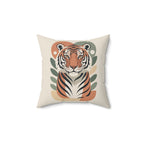 Mid Century Tiger Throw Pillow | Retro Jungle Decor