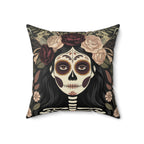 La Catrina Skull Gothic Throw Pillow