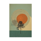 Tree Ring Landscape Canvas | Mid Century Nature Art