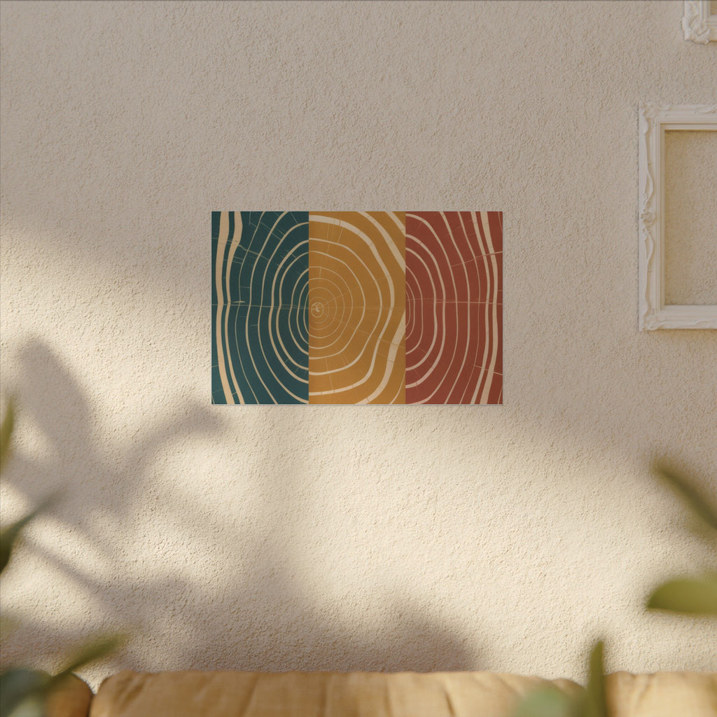 Abstract Wood Grain Trio Matte Canvas | Stretched Wall Art