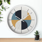 Mid Century Modern Clock | Atomic Retro Minimalist Geometric Hourglass Wall Clock