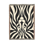 Abstract Lion Woven Blanket | Animal Print Throw