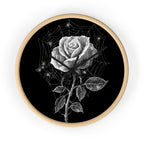 Gothic Rose Spiderweb Wall Clock | Victorian Dark Academia Decor