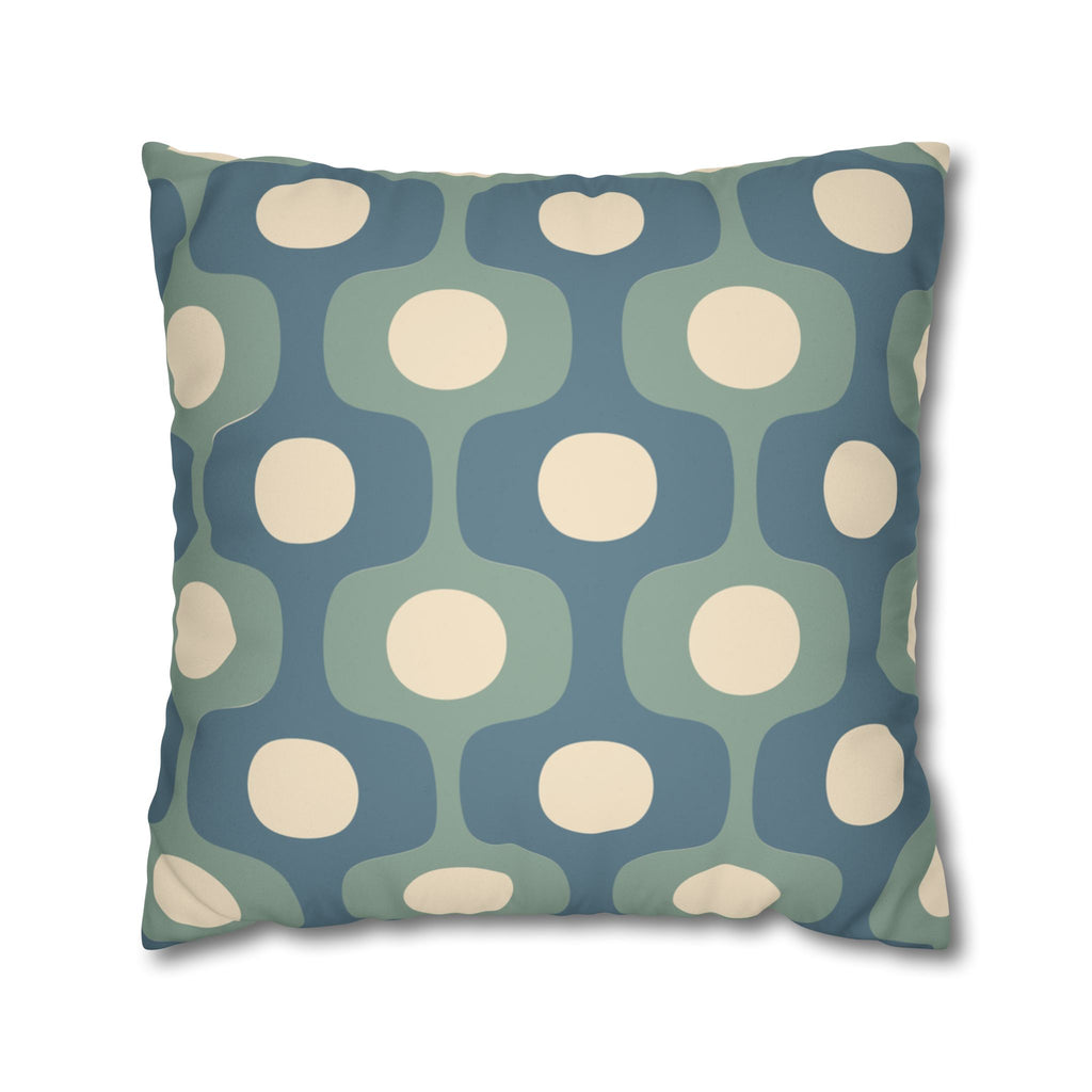 Mid-Century Geometric Pillowcase | Retro Abstract Square Pillowcase