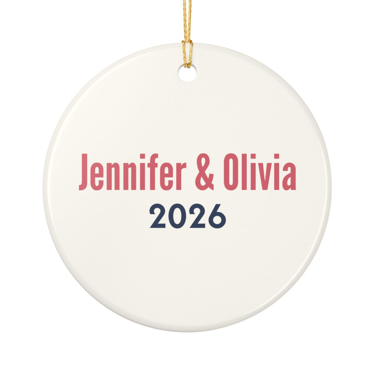 Work Bestie Ornament | Personalized Names & Year