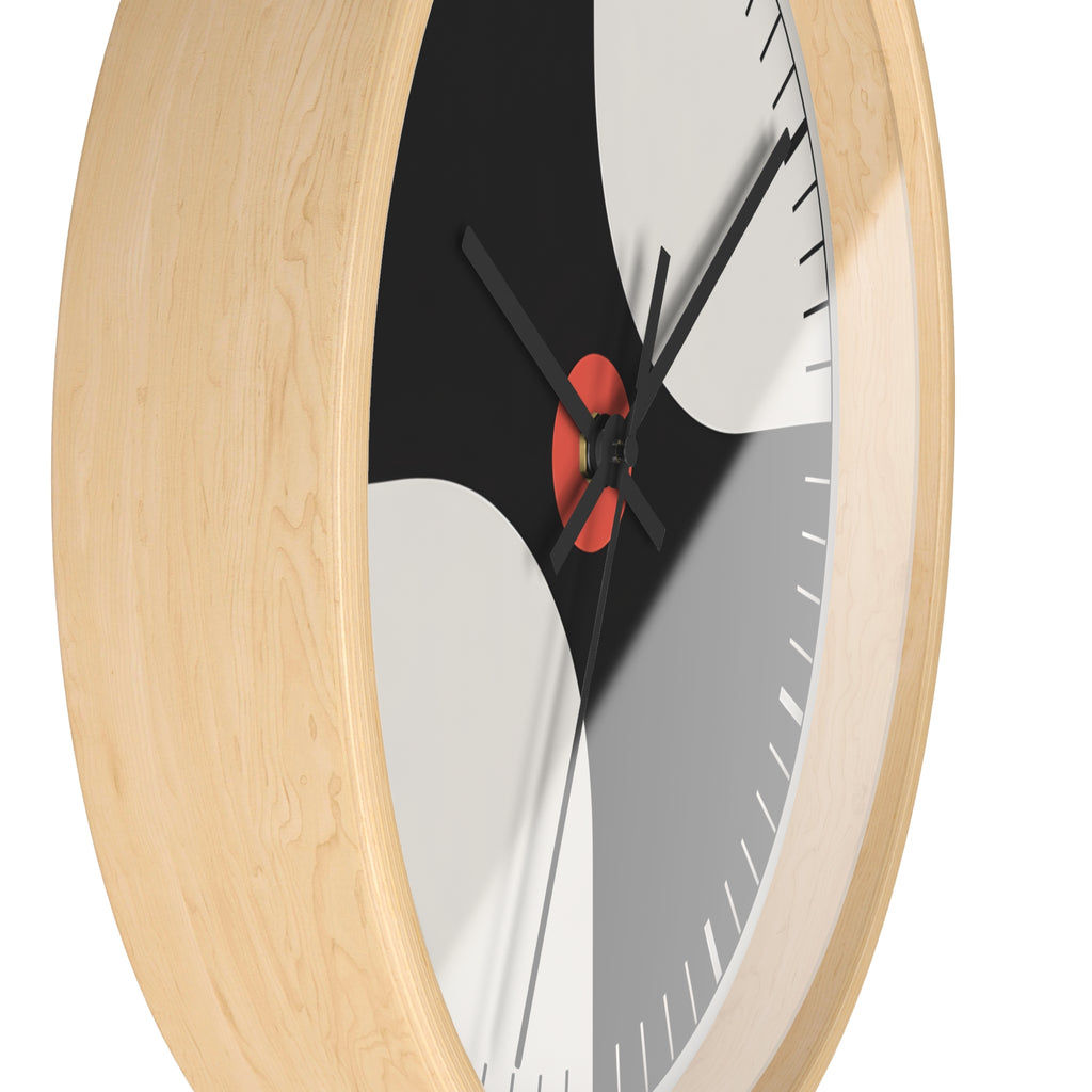 Atomic Mid-Century Modern Pinwheel Wall Clock | Retro Geometric Decor