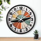 Retro UFO Sunburst Wall Clock | 1950s Space Age Decor