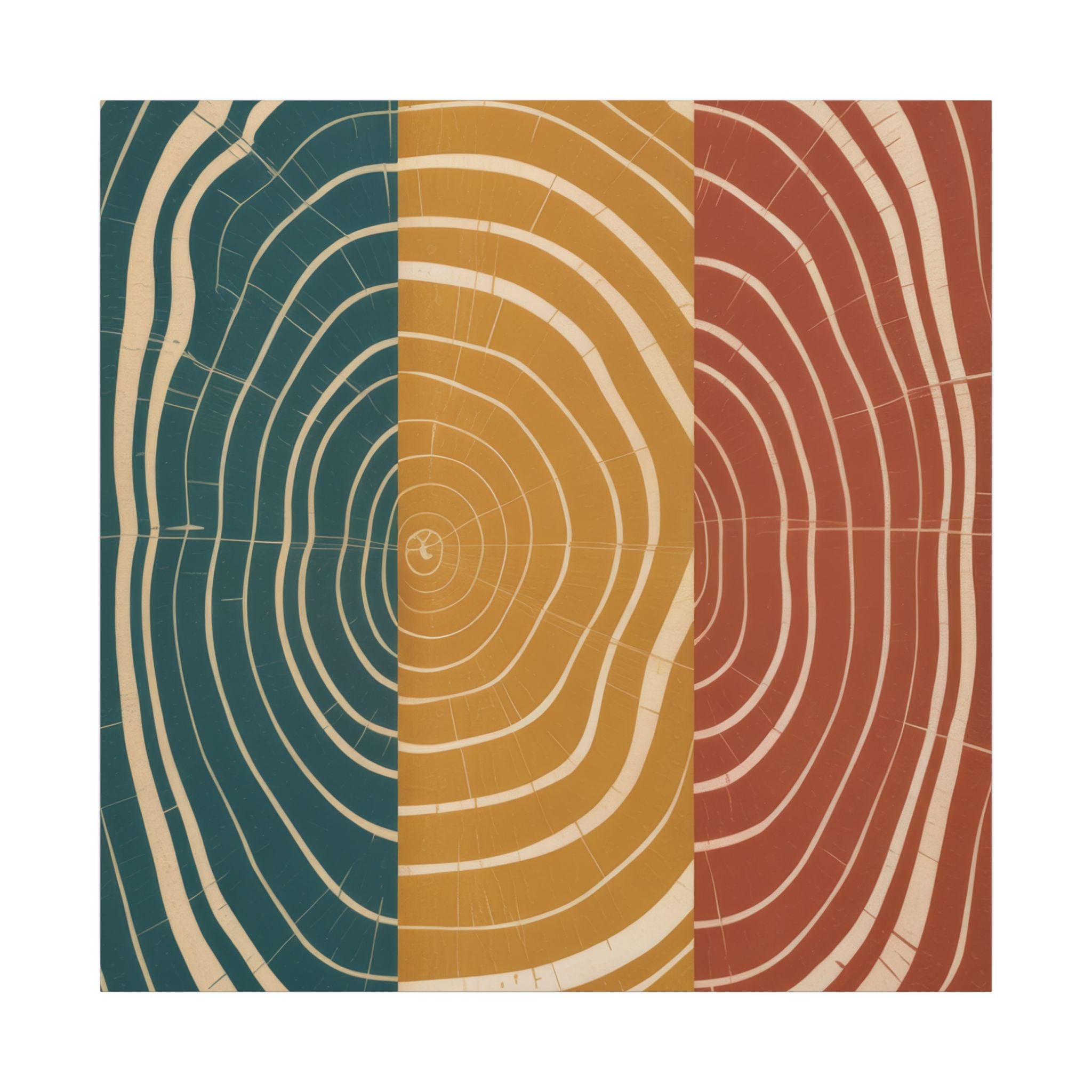 Abstract Wood Grain Trio Matte Canvas | Stretched Wall Art