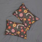 Floral Piano Keys Lumbar Pillow | Vintage Music Room Decor