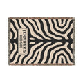 Personalized Zebra Print Woven Blanket | Custom Name Throw