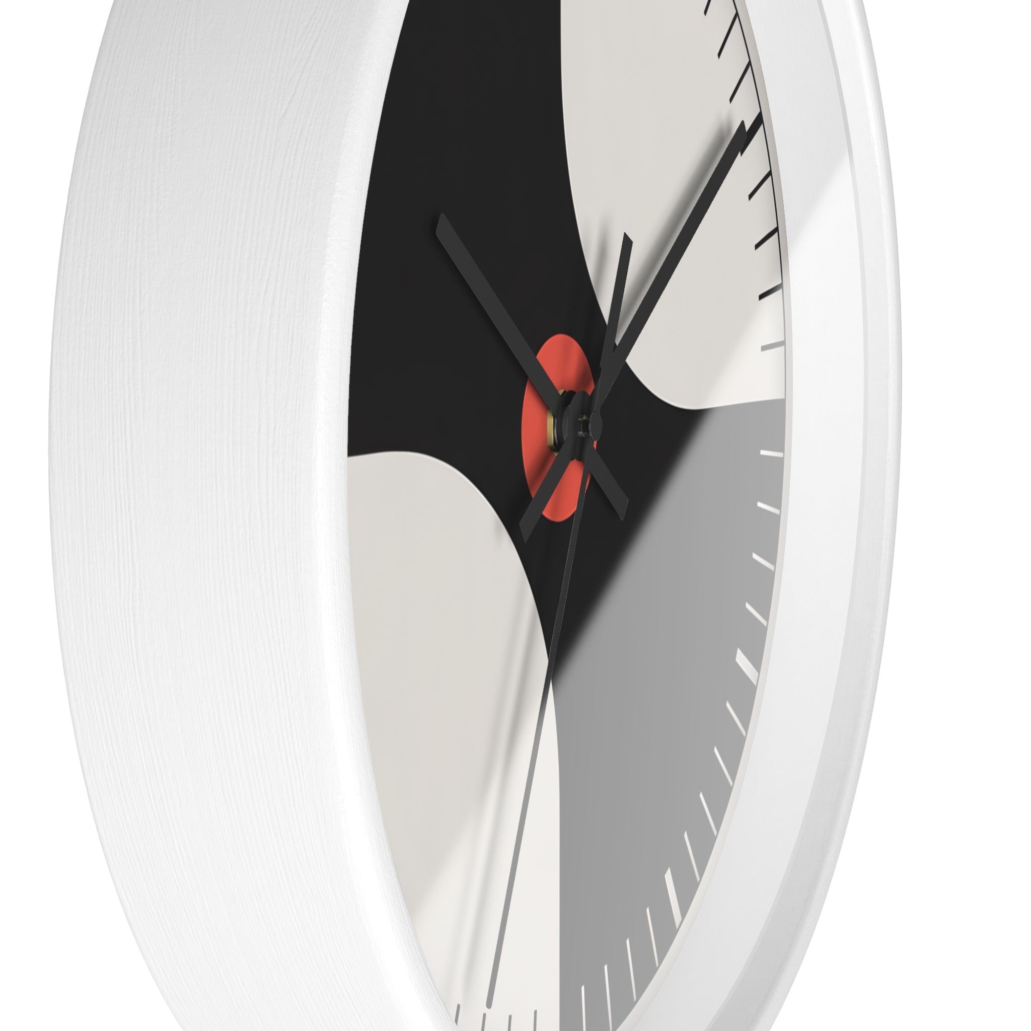 Atomic Mid-Century Modern Pinwheel Wall Clock | Retro Geometric Decor