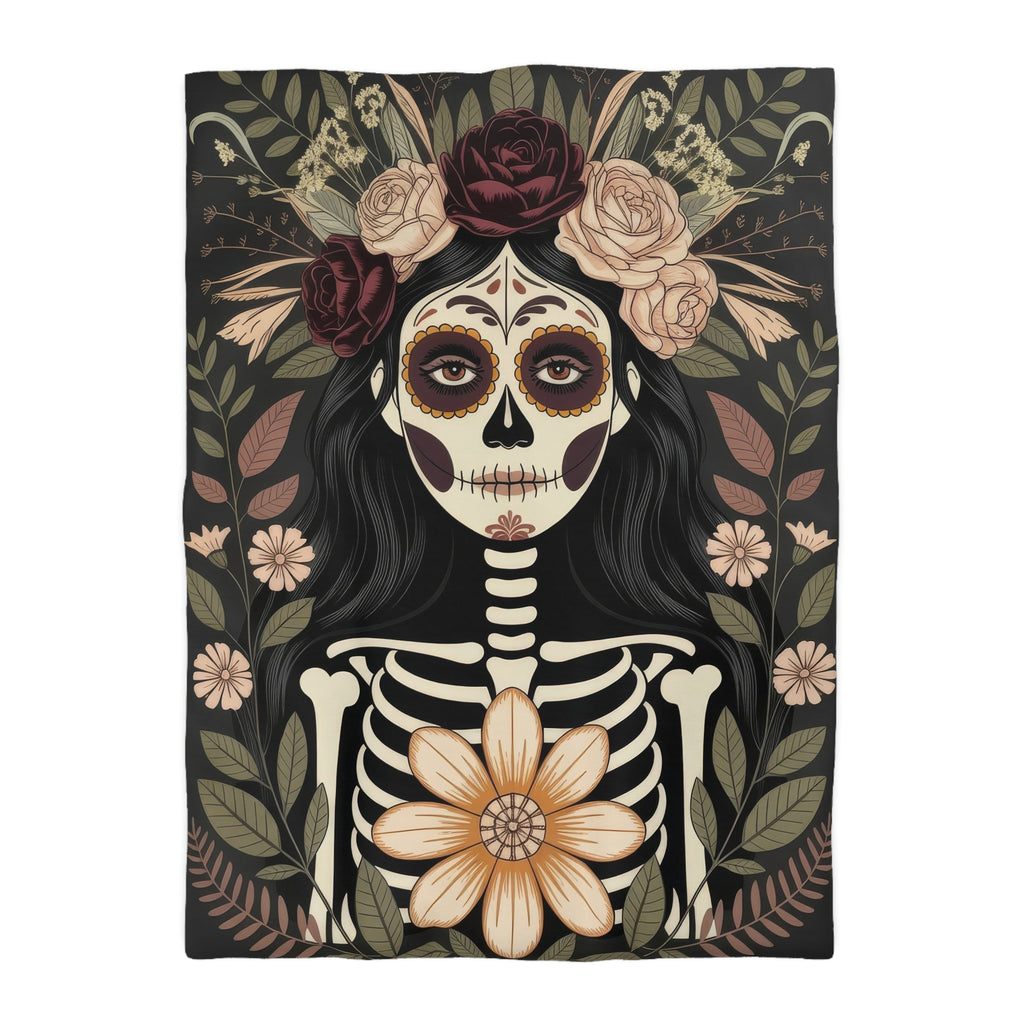 La Catrina Skull Gothic Microfiber Duvet Cover | Day of the Dead