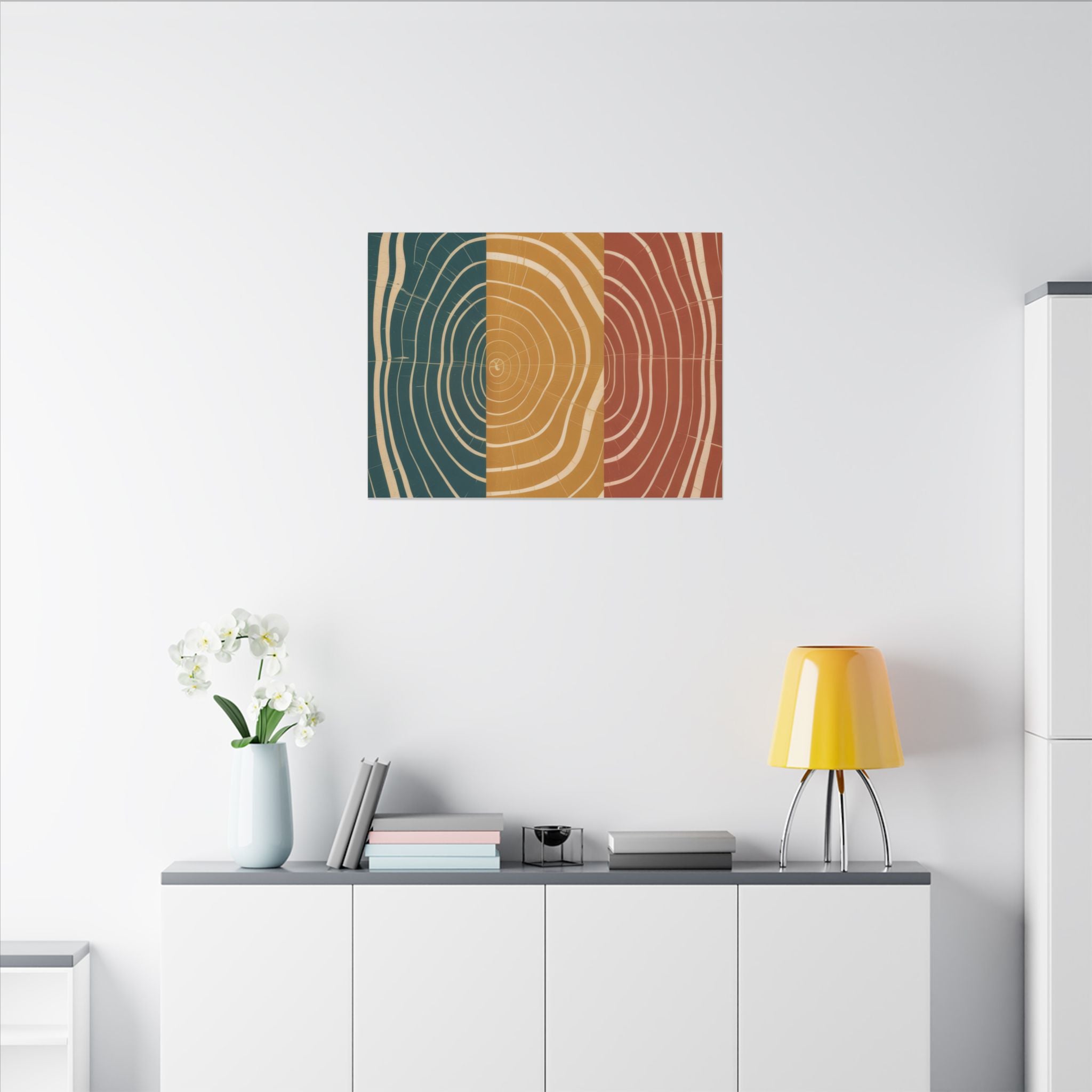 Abstract Wood Grain Trio Matte Canvas | Stretched Wall Art