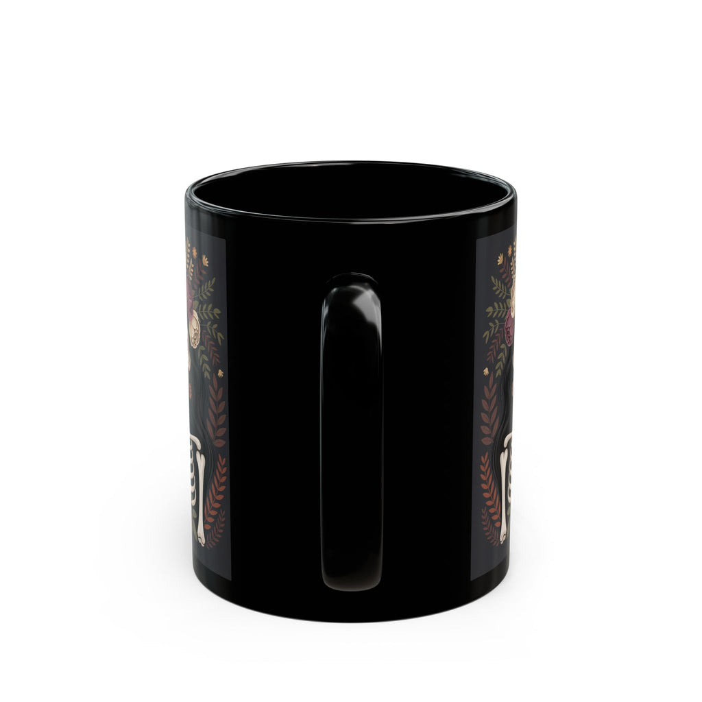 Day of the Dead La Catrina Skull Mug | Black 11oz 15oz