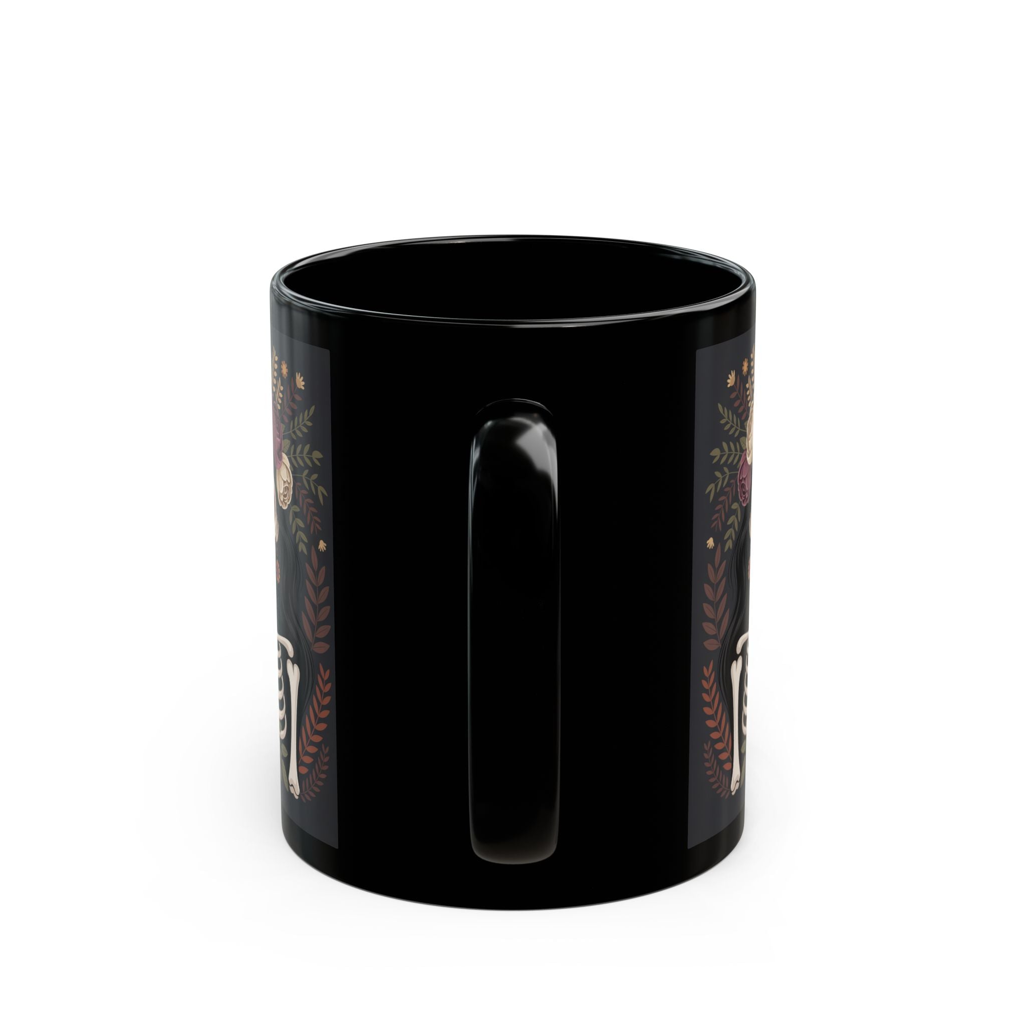 Day of the Dead La Catrina Skull Mug | Black 11oz 15oz
