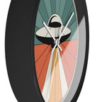 UFO Sunburst Wall Clock | Teal Orange Atomic Decor