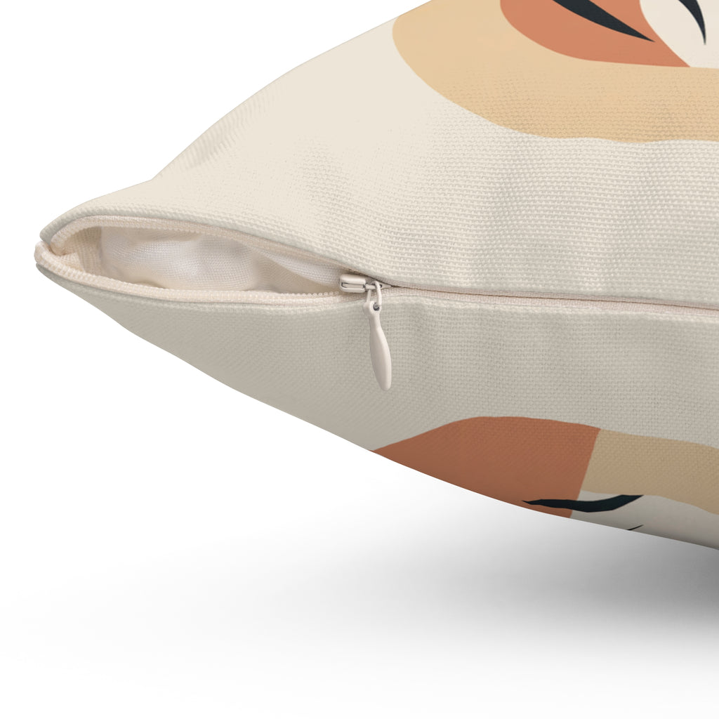 Mid Century Modern Tiger Throw Pillow | Retro Jungle Animal Art Cushion