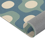 Halo Mid-Century Geometry Area Rug | Blue Sage Cream Nursery Rug