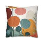 Watercolor Botanical Faux Suede Pillow Cover