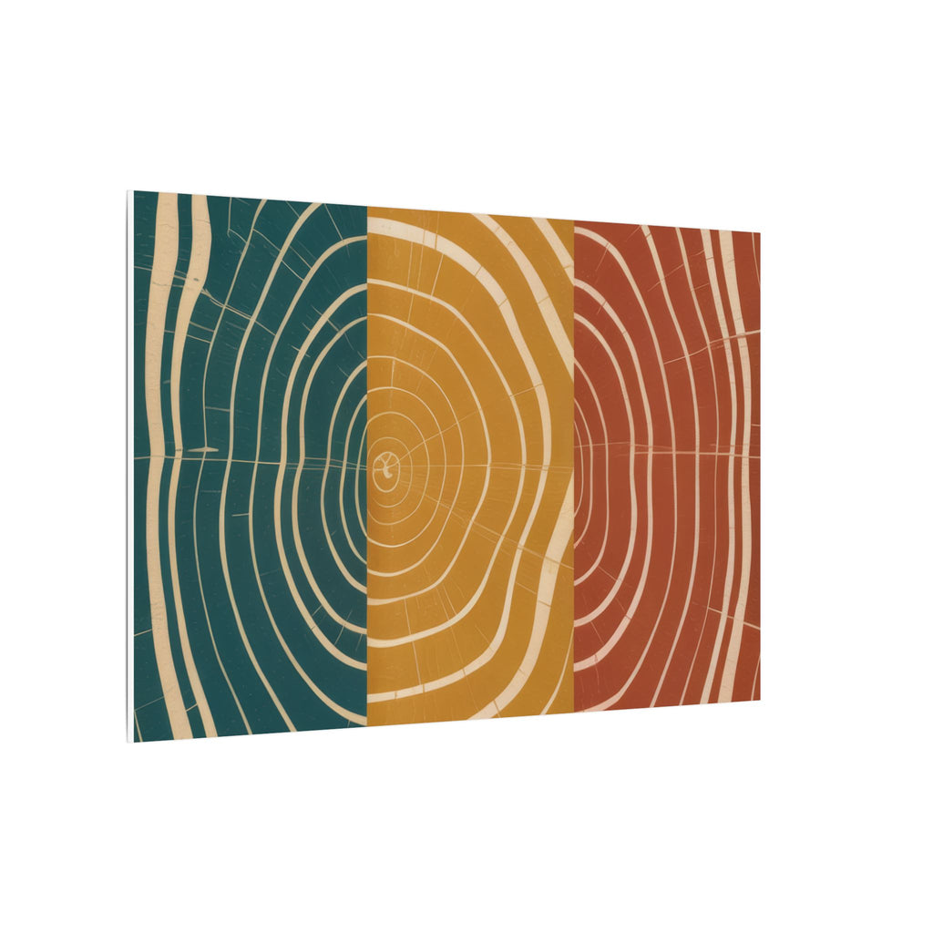 Abstract Wood Grain Trio Matte Canvas | Stretched Wall Art