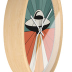 UFO Sunburst Wall Clock | Teal Orange Atomic Decor