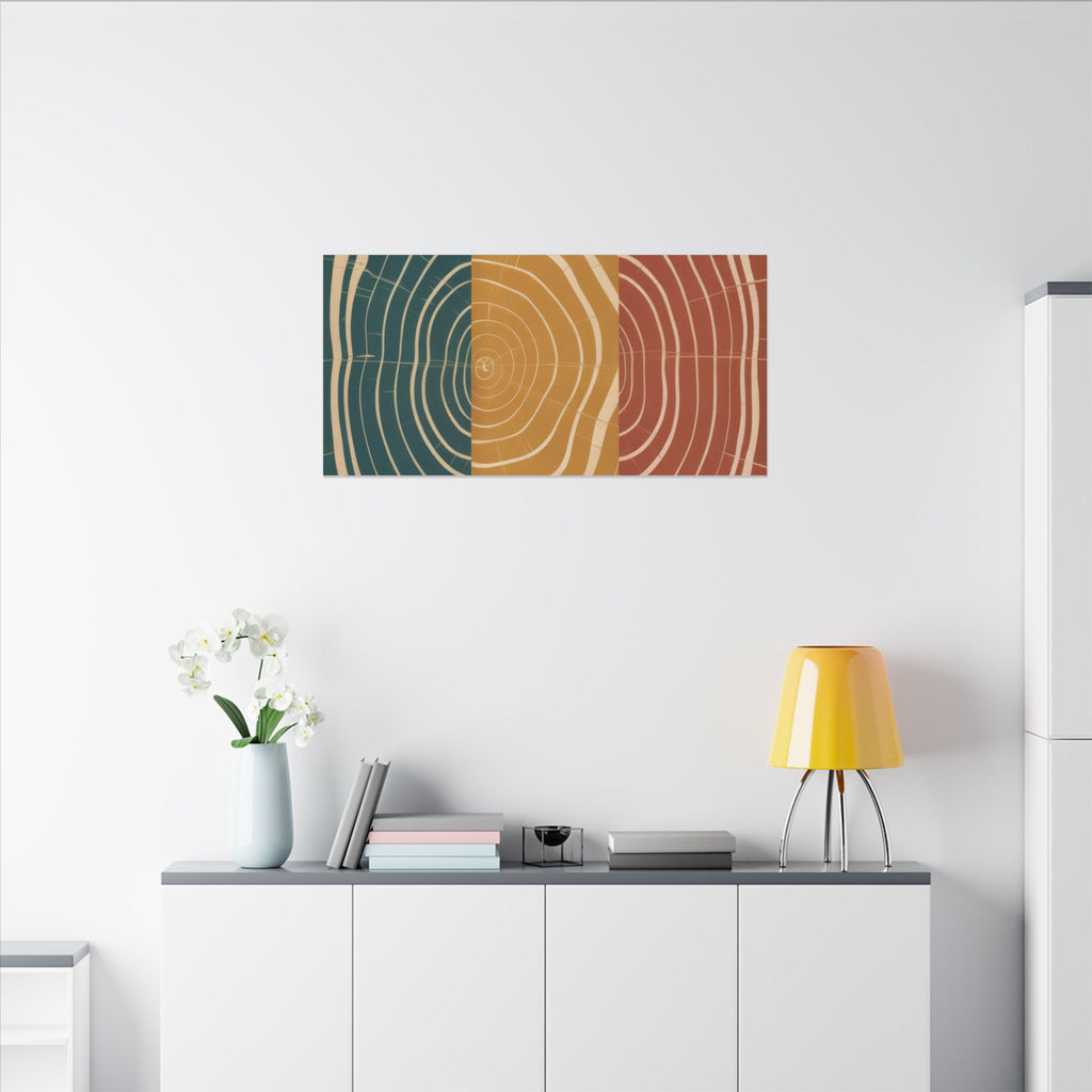 Abstract Wood Grain Trio Matte Canvas | Stretched Wall Art