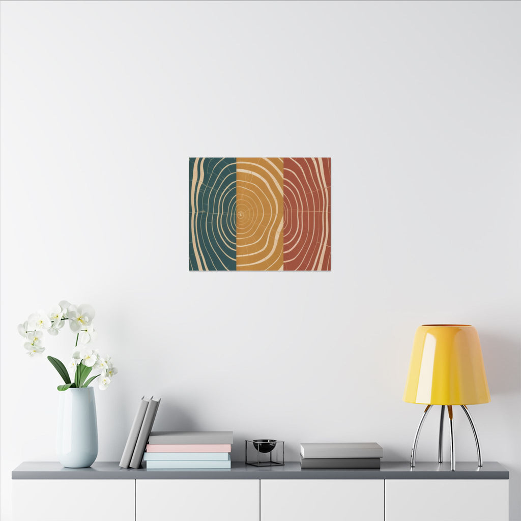 Abstract Wood Grain Trio Matte Canvas | Stretched Wall Art