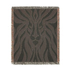 Abstract Lion Woven Blanket | Animal Print Throw