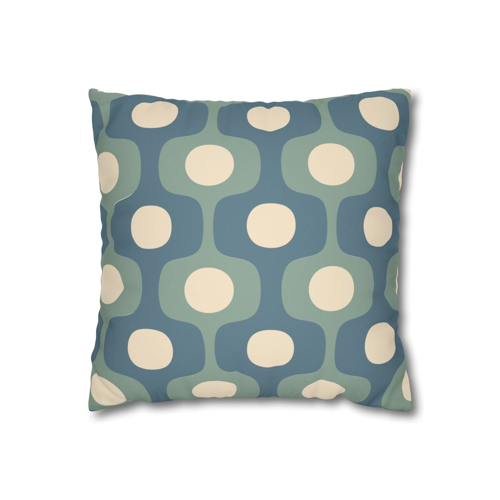 Mid-Century Geometric Pillowcase | Retro Abstract Square Pillowcase