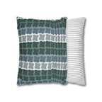 Retro Green Geometric Faux Suede Pillow Cover