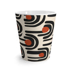 Geometric Arch Latte Mug | Terracotta Black Cream