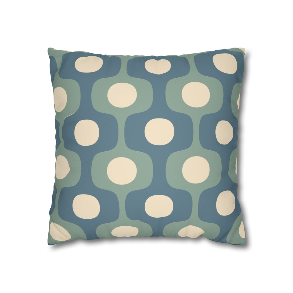 Mid-Century Geometric Pillowcase | Retro Abstract Square Pillowcase