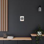 8 × 10 Rest Recharge Rise canvas displayed on a dark office wall