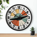 Retro UFO Sunburst Wall Clock | 1950s Space Age Decor