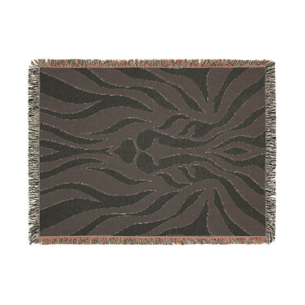 Abstract Lion Woven Blanket | Animal Print Throw