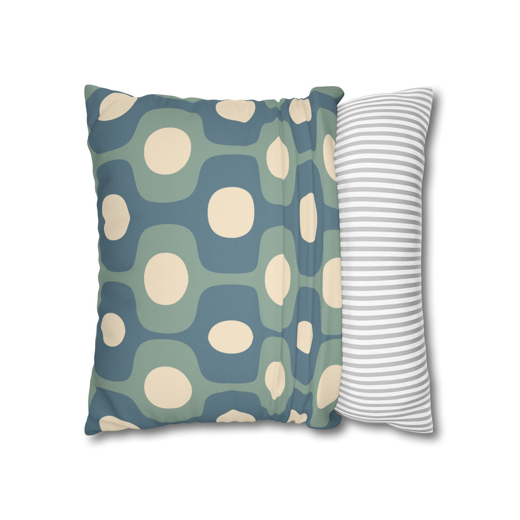 Mid-Century Geometric Pillowcase | Retro Abstract Square Pillowcase