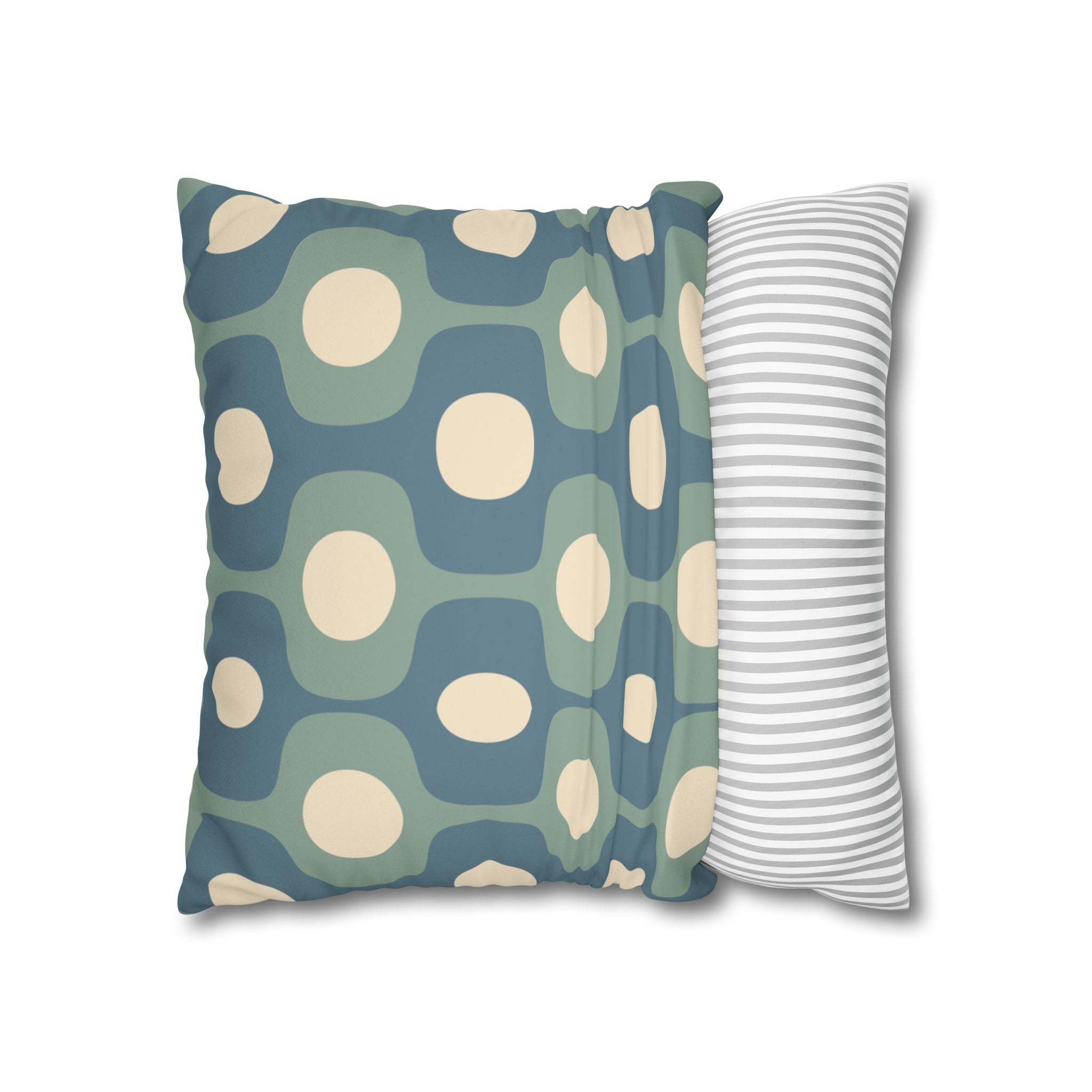 Mid-Century Geometric Pillowcase | Retro Abstract Square Pillowcase