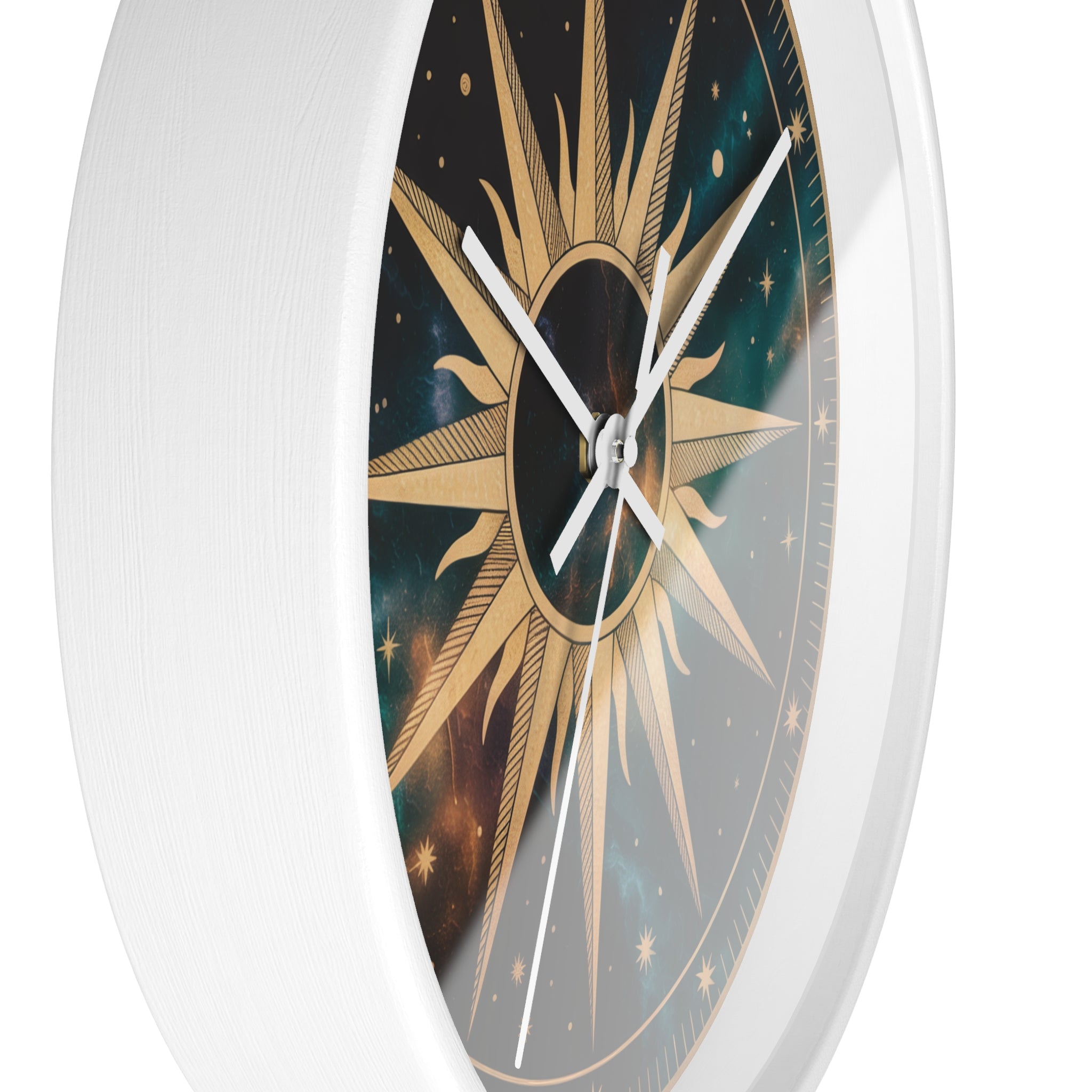 Gold Sunburst Celestial Wall Clock | Galaxy Vintage-Metallic