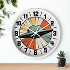 Retro UFO Sunburst Wall Clock | 1950s Space Age Decor