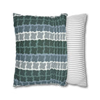 Retro Green Geometric Faux Suede Pillow Cover