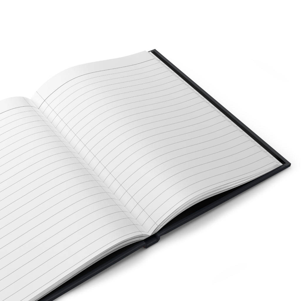 Open personalized sapphic journal showing lined interior pages