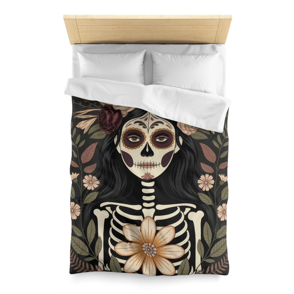 La Catrina Skull Gothic Microfiber Duvet Cover | Day of the Dead