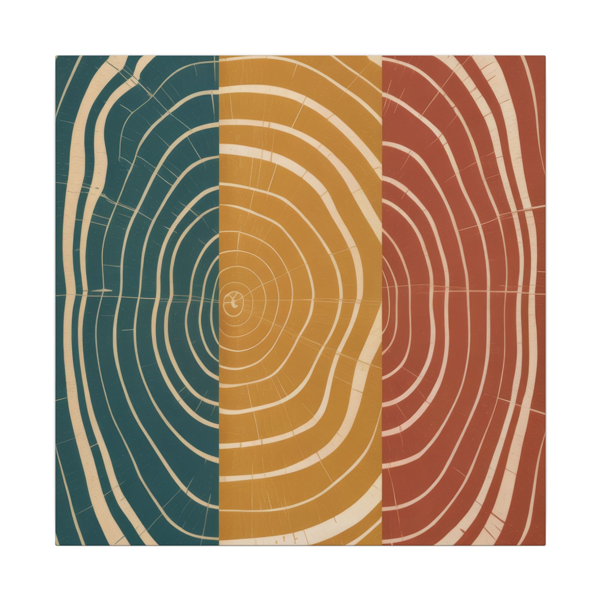 Abstract Wood Grain Trio Matte Canvas | Stretched Wall Art