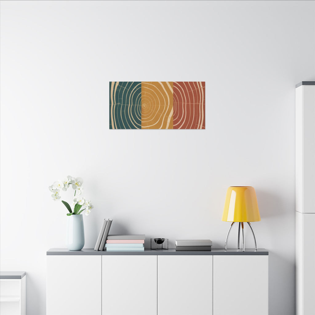 Abstract Wood Grain Trio Matte Canvas | Stretched Wall Art