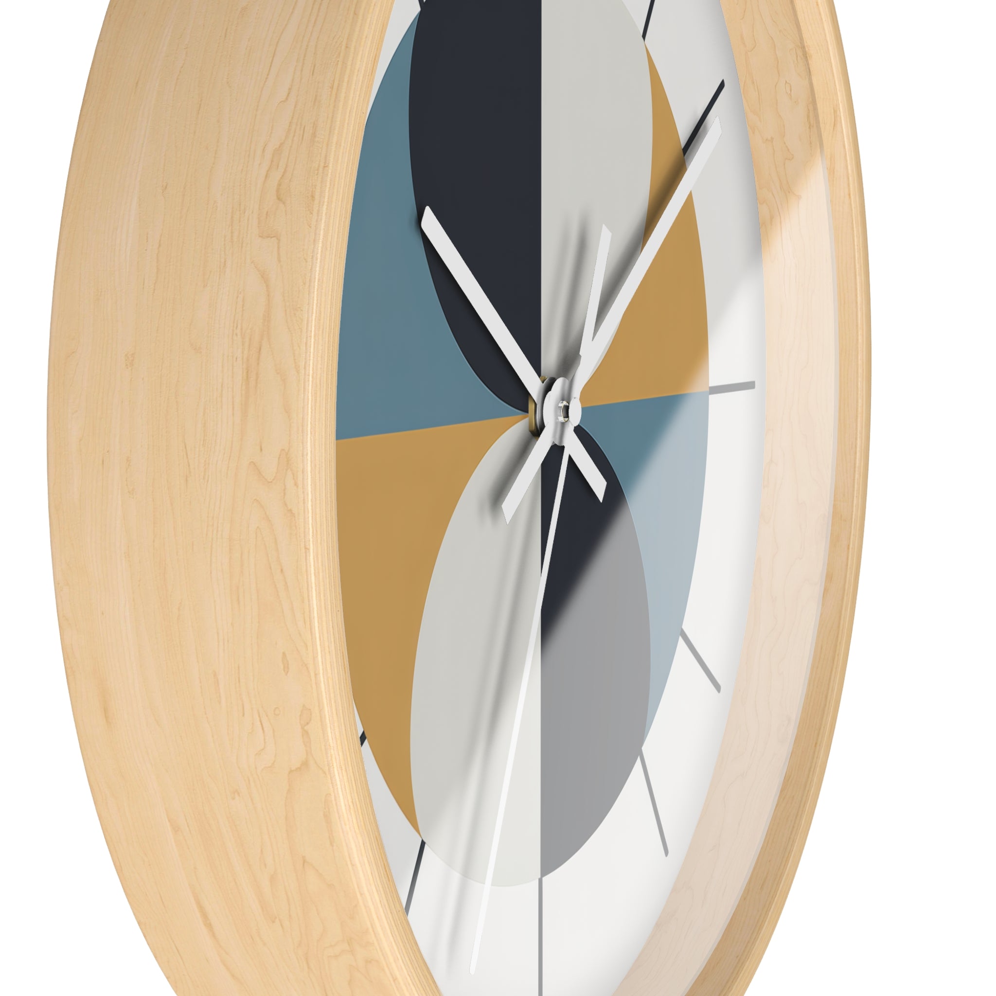 Mid Century Modern Clock | Atomic Retro Minimalist Geometric Hourglass Wall Clock