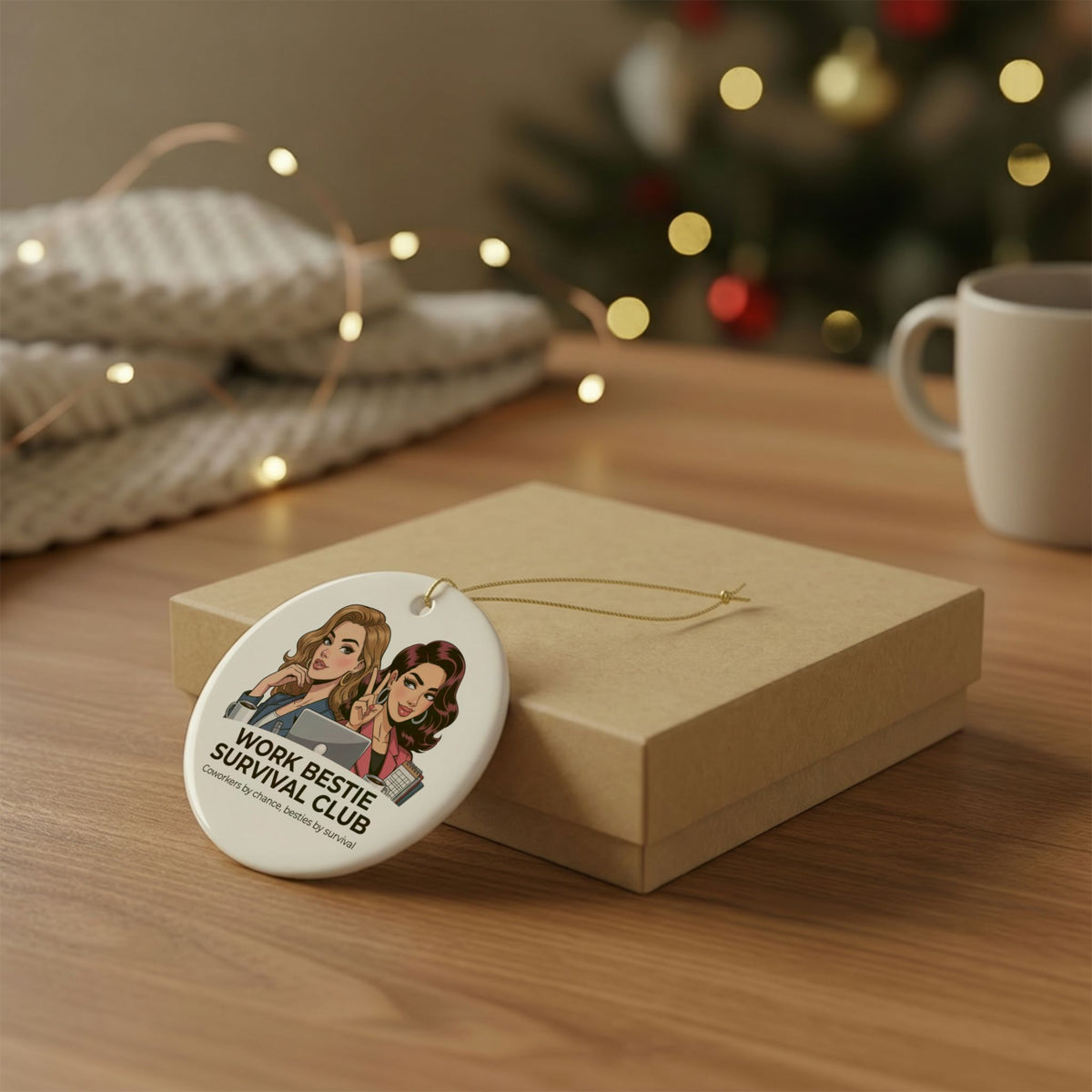 Work Bestie Ornament | Personalized Names & Year