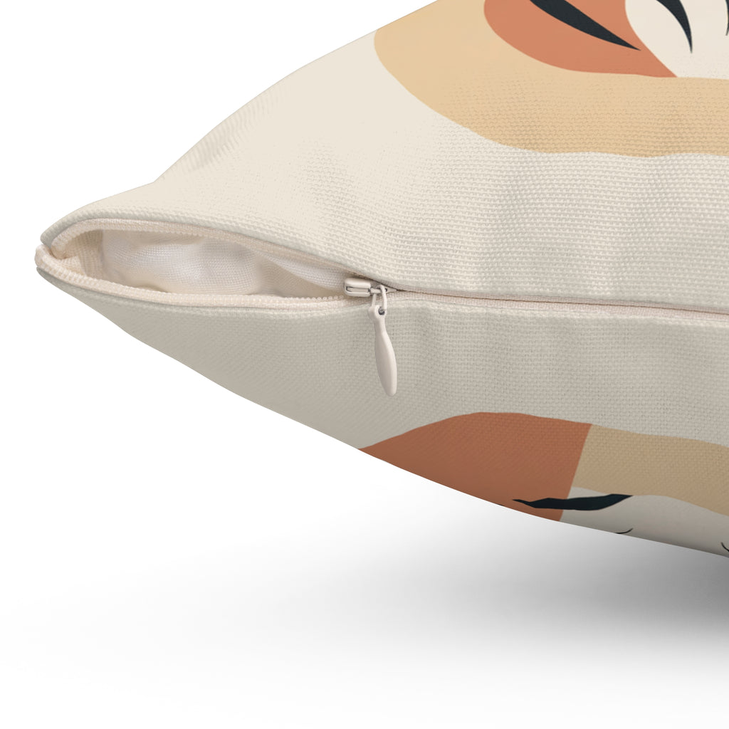 Mid Century Modern Tiger Throw Pillow | Retro Jungle Animal Art Cushion