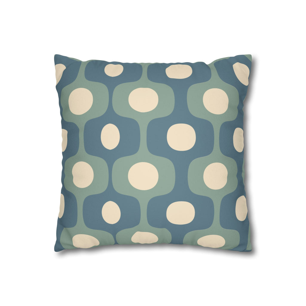 Mid-Century Geometric Pillowcase | Retro Abstract Square Pillowcase