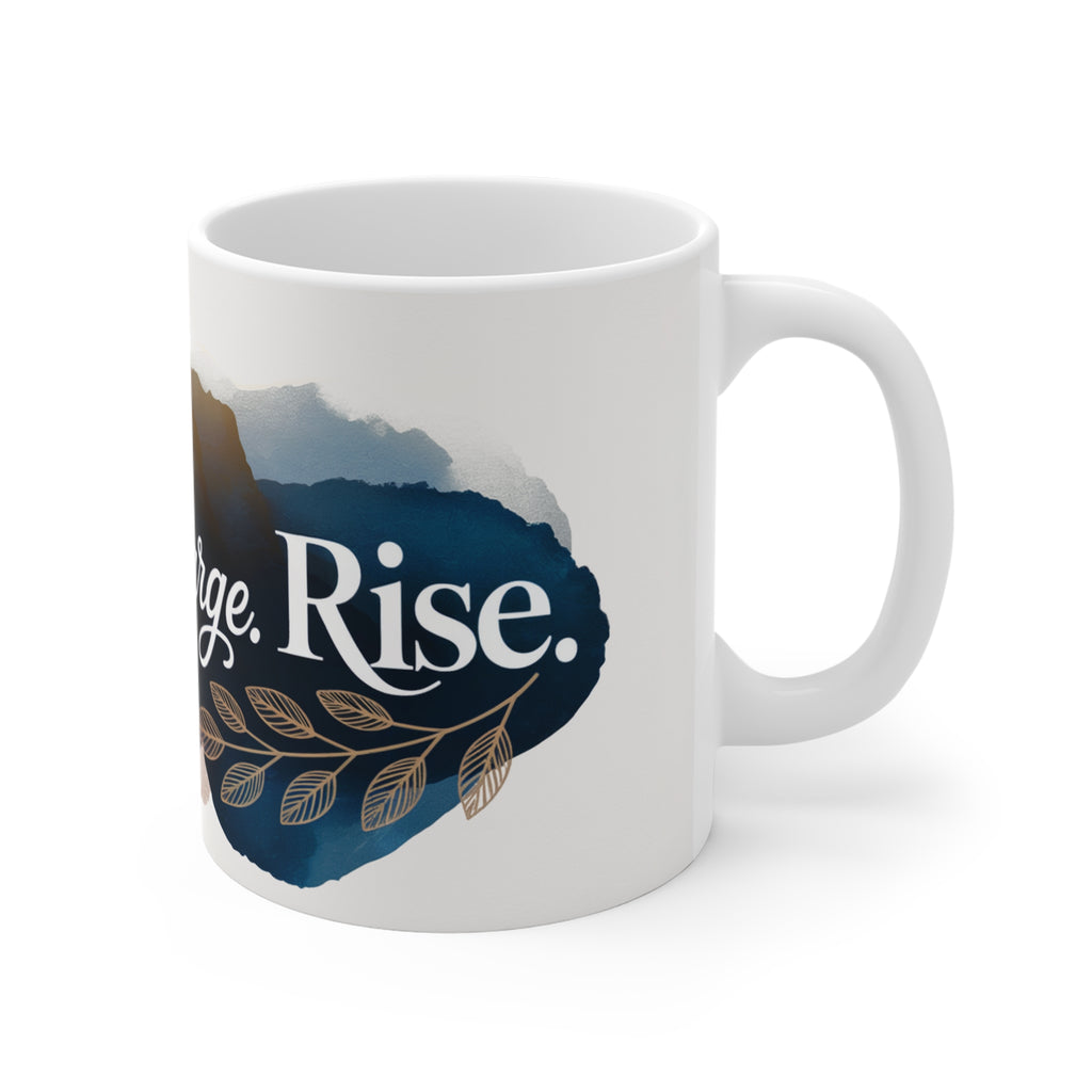Rest Recharge Rise Mug | Motivational Coffee Mug, Mindful Gift, Inspirational Quote Mug