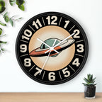 Retro UFO Wall Clock | Atomic Starburst Sci-Fi Decor
